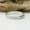 Ehering aus recyceltem 925er Silber 3 mm halber Armreif sandgestrahlt stapelbar Unisex