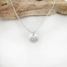Pendentif 8 mm sur chaine en argent 925 recyclé Soleil Levant