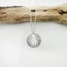 Rising Sun 15 mm pendant on chain in recycled 925 silver