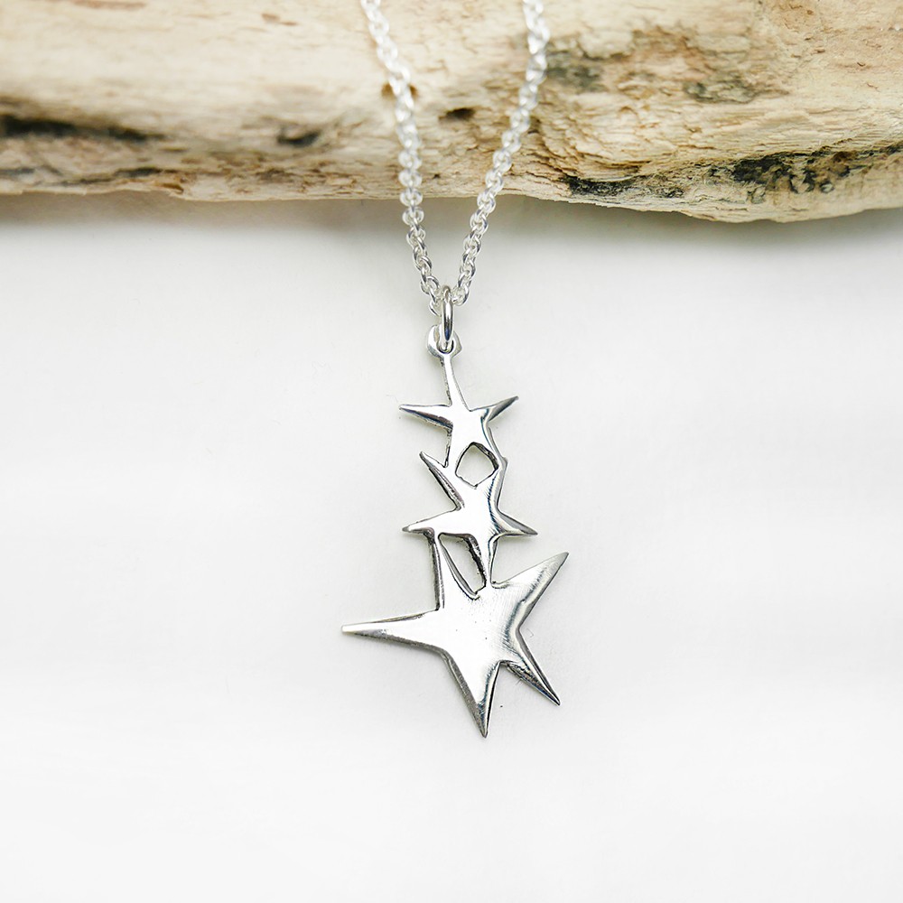 Collier En Acier Inoxydable Avec Cœurs Et étoiles – Argenté, Pour Femme, Occasion