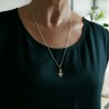 3 Sterne anhänger auf recyceltes Sterlinsilver lange Kette Sati Des...