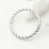 Thick and minimalist sterling silver stackable twisted ring