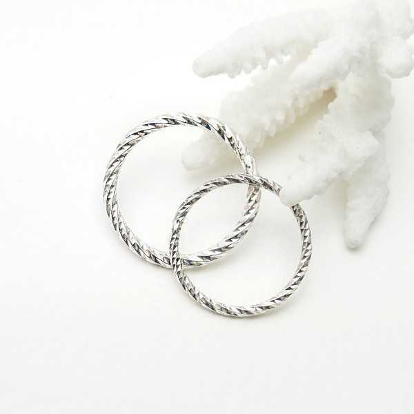 Thick and minimalist sterling silver stackable twisted ring