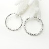 Dicker Sterlingsilber Stapelbarer verdrehter Ring