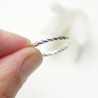 Dicker Sterlingsilber Stapelbarer verdrehter Ring
