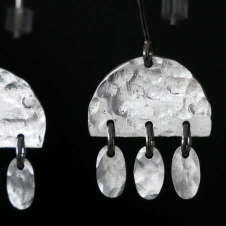 Alma recycled 925 silver bohemian dangling earrings