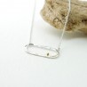 Minimalistische Gold Regenperle verstellbare Halskette aus recycelt...