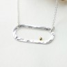 Minimalistische Gold Regenperle verstellbare Halskette aus recycelt...